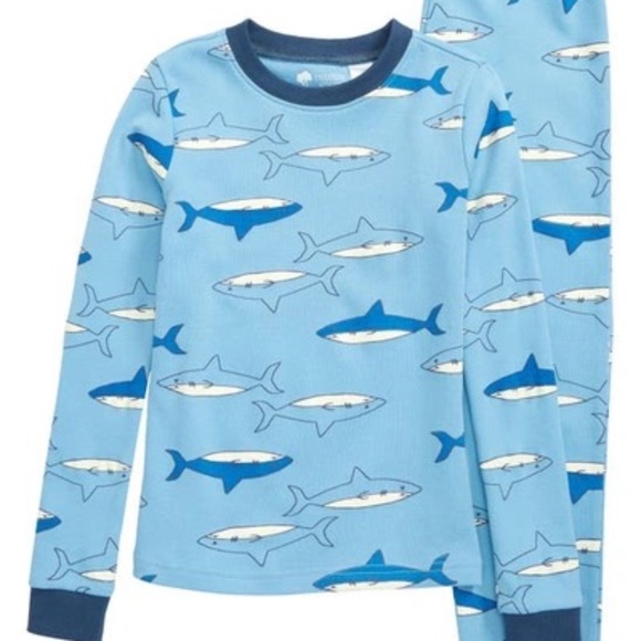 Tucker + Tate Kids Glow in the Dark Shark Pajamas - Size 10 - Picture 1 of 2